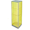 Global Approved 700405-YEL Four-Sided Pegboard Spinning Floor Display, 16" x 60", Yellow ,1 Piece