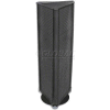 Global Approved 700450-BLK Three-Sided Spinning Pegboard Floor Display, 16" x 60", Black Solid