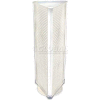 Global Approved 700450-WHT Three-Sided Spinning Pegboard Floor Display, 16" x 60", White Solid