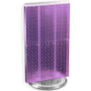 Global Approved 700513-PUR Two-Sided Revolving Pegboard Countertop Display, 13.5" x 22", Purple