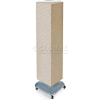 Global Approved 701465-ALM 4-Sided Interlocking Pegboard Floor Display W/ Wheels, 14" x 60", Almond