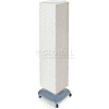 Global Approved 701465-WHT 4-Sided Interlocking Pegboard Floor Display W/ Wheels, 14" x 60", White