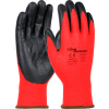 Zone Defense™ Red Nylon Shell Coated Gloves, Black Nitrile Palm Coat, Large - Pkg Qty 12