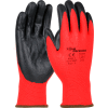 Zone Defense Red Nylon Shell Coated Gloves, Black Nitrile Palm Coat, Large - Pkg Qty 12