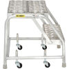 2 Step Aluminum Rolling Ladder, 16 W Grip Step, W/O Handrails
																			
