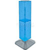 Global Approved 703387-BLU 4-Sided Interlocking Pegboard Display, 8" x 40", Blue Opaque ,1 Piece