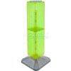 Global Approved 703387-GRE 4-Sided Interlocking Pegboard Display, 8" x 40", Green Opaque ,1 Piece