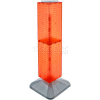 Global Approved 703387-ORG 4-Sided Interlocking Pegboard Display, 8" x 40", Orange Opaque ,1 Piece