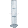 Global Approved 703389-CLR 4-Sided Interlocking Pegboard Display, 8" x 60", Clear Opaque ,1 Piece