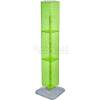 Global Approved 703389-GRE 4-Sided Interlocking Pegboard Display, 8" x 60", Green Opaque ,1 Piece