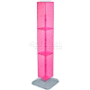 Global Approved 703389-PNK 4-Sided Interlocking Pegboard Display, 8" x 60", Pink Opaque ,1 Piece