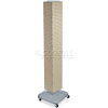 Global Approved 703390-ALM 4-Sided Interlocking Pegboard Display W/ Wheels, 8" x 60", Almond Solid