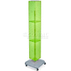 Global Approved 703390-GRE 4-Sided Interlocking Pegboard Display W/ Wheels, 8" x 60", Green Opaque