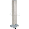 Global Approved 703390-WHT 4-Sided Interlocking Pegboard Display W/ Wheels, 8" x 60", White Opaque