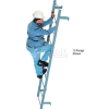 13 Step Steel Standard Uncaged Fixed Access Ladder, Gray - WLFS0113