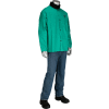Ironcat 30" Irontex® Flame Retardant Cotton Jacket, Green, L, All Cotton