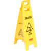 Rubbermaid® 6114-77 Wet Floor Sign, 4-Sided Yellow