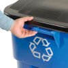 Pull Handle on Recycling Containers, Recycling Container with Lid, Rubbermaid Recycling Bins, Large Recycling Bin