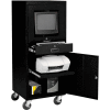 Global Industrial™ Mobile Security Computer Cabinet, Black, Unassembled