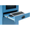 COMPUTER SECURITY CABINET MOBILE WORKSTATION PULL OUT KEYBOARD DRAWER