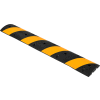 Global Industrial Portable Rubber Speed Bump, 72"L, Black w/ Yellow Stripes
