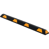 Global Industrial Rubber Parking Stop/Curb Block, 72"L, Black w/ Yellow Stripes