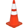 Global Industrial™ 28" Traffic Cone, Reflective, Solid Orange Base, 7 lbs