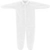 Global Industrial Disposable Polypropylene Coverall, Elastic Wrists/Ankles, WHT, 3XL, 25/Case