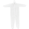 Global Industrial™ Disposable Polypropylene Coverall, Elastic Hood & Boots, WHT, Large, 25/Case