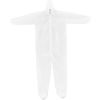 Disposable Polypropylene Coverall, Elastic Wrists/Ankles, Hood & Boots, White, Large, 25/Case
																			