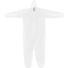 Global Industrial Disposable Microporous Coverall, Elastic Hood, White, Large, 25/Case