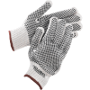Global Industrial™ PVC Dot Knit Gloves, Double-Sided, Black, Large, 1-Dozen