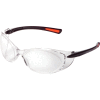 Global Industrial™ Frameless Safety Glasses, Side Shields, Anti-Fog, Clear Lens, Black Frame