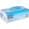 Exam Rated Nitrile Disposable Gloves, 4 MIL, Blue, Large, 100/Box
																			
