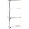 Nexel® Chrome Wire Shelving Starter - 36"W x 12"D x 86"H