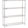 Nexel® Chrome Wire Shelving Starter - 48"W x 12"D x 54"H