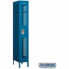Single Tier 1 Door Vented Metal Locker, 12"Wx18"Dx72"H, Blue, Unassembled