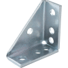 Global Industrial 1-5/8" 90° Gusseted Fitting P2484eg, 7 Hole, Electro-Galvanized - Pkg Qty 5