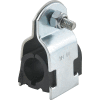 Global Industrial Tubing Strut Cushion Clamp, Electro-Galvanized Steel with Polypropylene Cushion - Pkg Qty 5