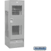 Steel Gear Locker With Ventilated Door, 24"Wx24"Dx72"H, Gray, Assembled