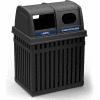Commercial Zone ArchTec Parkview Double Trash/Recycling Container w/Dome Lid Two 25 Gal. BK 72720199