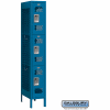 Vented Metal Locker 73168 - Triple Tier 1 Wide 12"W x 18"D x 24"H Blue Unassembled