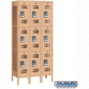 Vented Metal Locker 73362 - Triple Tier 3 Wide 12"W x 12"D x 24"H Tan Unassembled