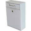 Mail Boss Epoch Wall Mount Locking Drop Box 7410 11-1/4"W x 4-3/4"D x 16-1/4"H White