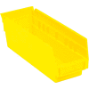 Akro-Mils Plastic Nesting Storage Shelf Bin 30120 - 4-1/8"W x 11-5/8"D x 4"H Yellow - Pkg Qty 24