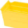 Shelf Bin Nestable 4-1/8 in. W X 17-7/8 in. D X 4 in. H Yellow