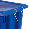 Lid Accepts Safety Tie Locking for Security of Shipping Containers, Shipping Totes, Plastic Containers, Storage Containers, Stack Nest Totes