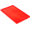 Global Industrial Lid LID181 for Stack and Nest Storage Container SNT180, SNT185, Red - Pkg Qty 6