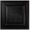 Genesis Designer Icon Relief PVC Ceiling Tile 754-07, 2'L X 2'W, Satin Black - 12/Case