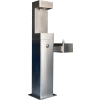 Global Industrial Outdoor Drinking Fountain with Bottle Filler, Stainless